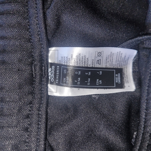 Adidas Black Primegreen Track Pants Youth Sz.L - Picture 4 of 4